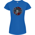 Norway Bodybuilding Flag Gym Training Spartan Womens Petite Cut T-Shirt Royal Blue