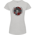 Norway Bodybuilding Flag Gym Training Spartan Womens Petite Cut T-Shirt Sports Grey