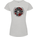 Norway Bodybuilding Flag Gym Training Spartan Womens Petite Cut T-Shirt Sports Grey