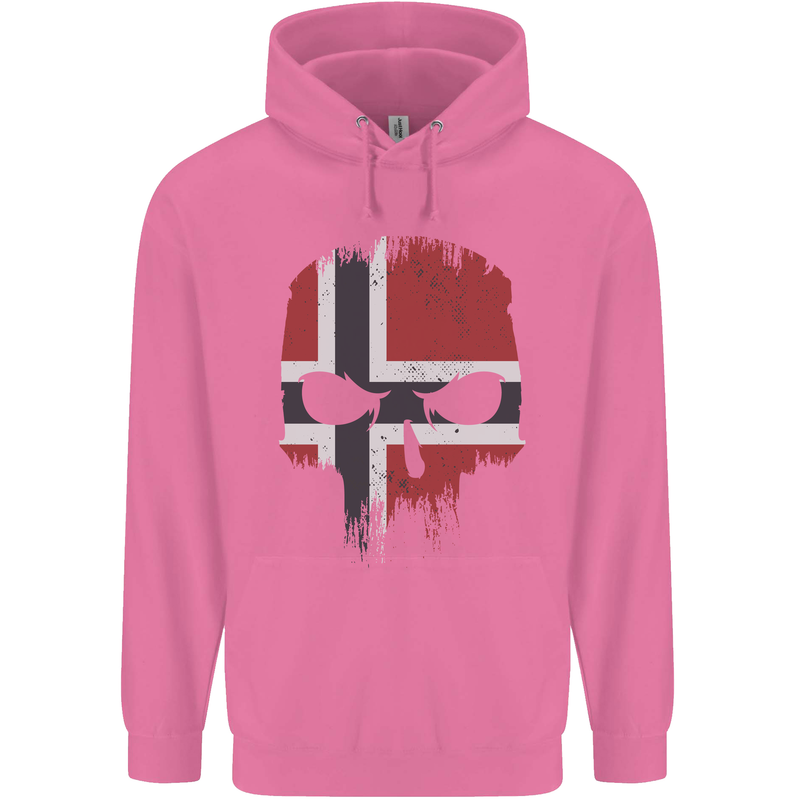Norway Skull Flag Gym Bodybuilding Biker Childrens Kids Hoodie Azalea