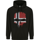 Norway Skull Flag Gym Bodybuilding Biker Childrens Kids Hoodie Black