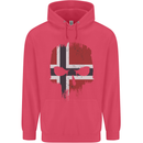 Norway Skull Flag Gym Bodybuilding Biker Childrens Kids Hoodie Heliconia