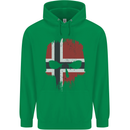 Norway Skull Flag Gym Bodybuilding Biker Childrens Kids Hoodie Irish Green