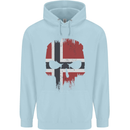 Norway Skull Flag Gym Bodybuilding Biker Childrens Kids Hoodie Light Blue