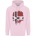 Norway Skull Flag Gym Bodybuilding Biker Childrens Kids Hoodie Light Pink