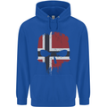 Norway Skull Flag Gym Bodybuilding Biker Childrens Kids Hoodie Royal Blue