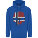 Norway Skull Flag Gym Bodybuilding Biker Childrens Kids Hoodie Royal Blue