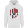 Norway Skull Flag Gym Bodybuilding Biker Childrens Kids Hoodie White
