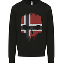 Norway Skull Flag Gym Bodybuilding Biker Kids Sweatshirt Jumper Black
