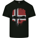 Norway Skull Flag Gym Bodybuilding Biker Mens Cotton T-Shirt Tee Top Black