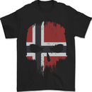 Norway Skull Flag Gym Bodybuilding Biker Mens T-Shirt 100% Cotton Black
