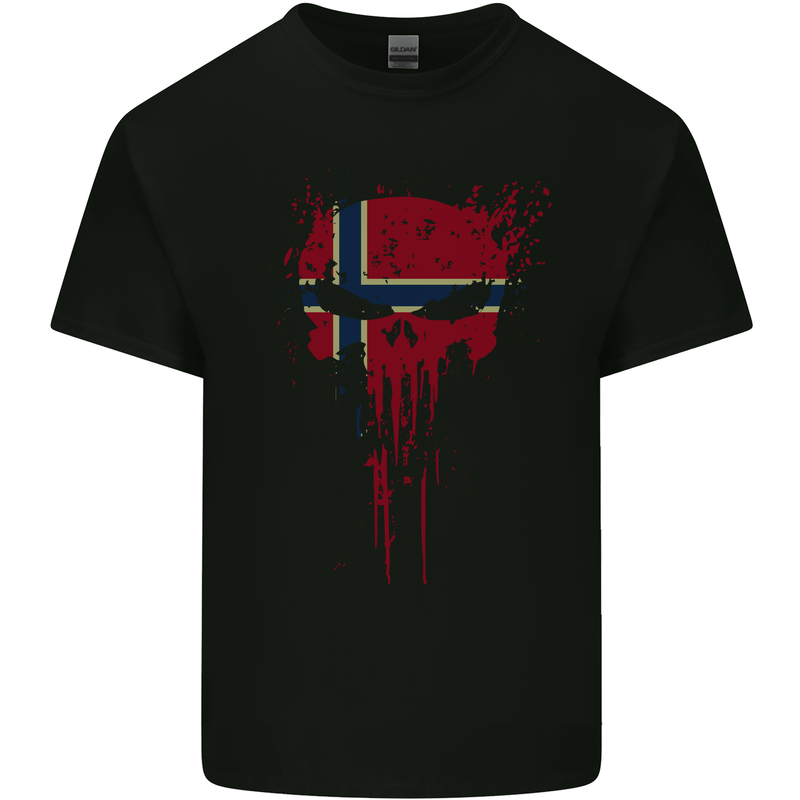 Norway Skull Gym Training Bodybuilding Kids T-Shirt Childrens Black