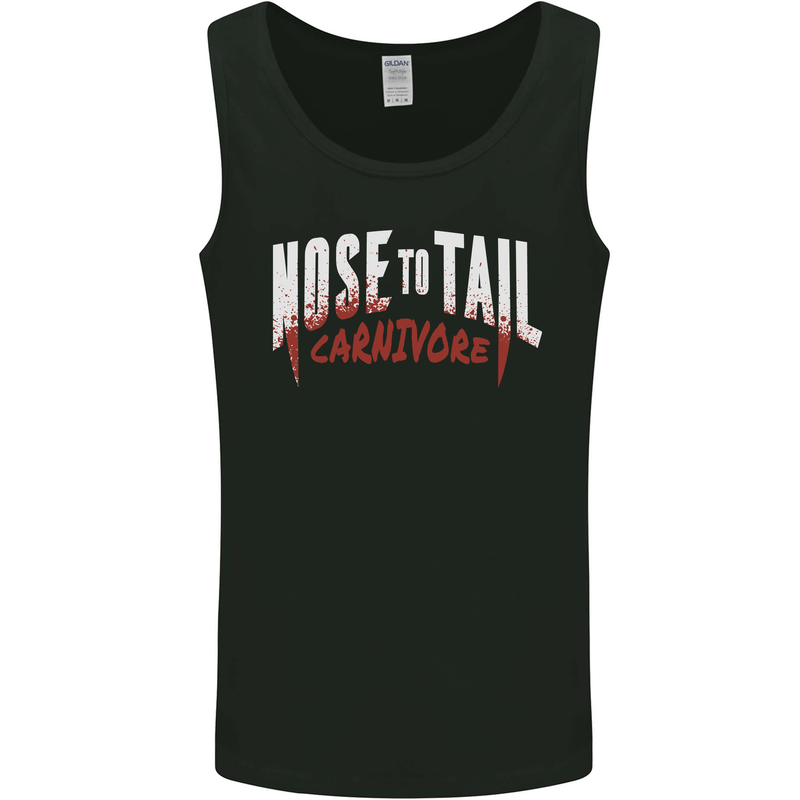 Nose to Tail Carnivore Meat Eater BBQ Mens Vest Tank Top Black