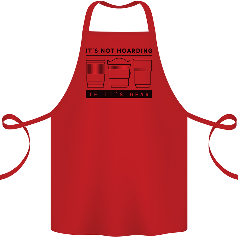 Not Hoarding Photography Photographer Camera Cotton Apron 100% Organic Red