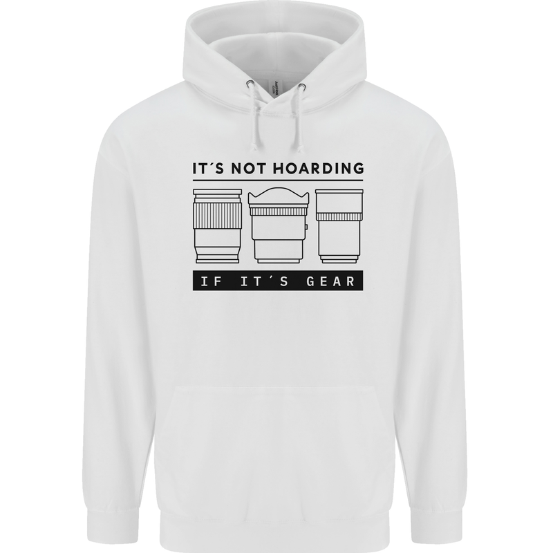 Not Hoarding Photography Photographer Camera Mens 80% Cotton Hoodie White