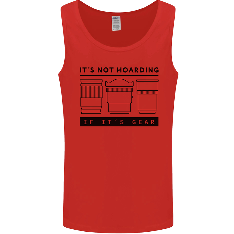 Not Hoarding Photography Photographer Camera Mens Vest Tank Top Red