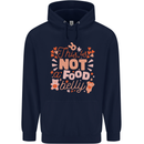 Not a Food Belly New Baby Pregnancy Pregnant Childrens Kids Hoodie Navy Blue