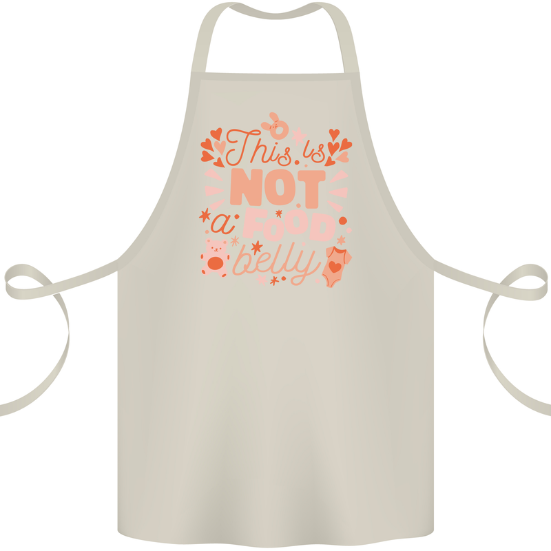 Not a Food Belly New Baby Pregnancy Pregnant Cotton Apron 100% Organic Natural