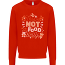 Not a Food Belly New Baby Pregnancy Pregnant Kids Sweatshirt Jumper Bright Red