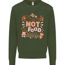 Not a Food Belly New Baby Pregnancy Pregnant Kids Sweatshirt Jumper Forest Green