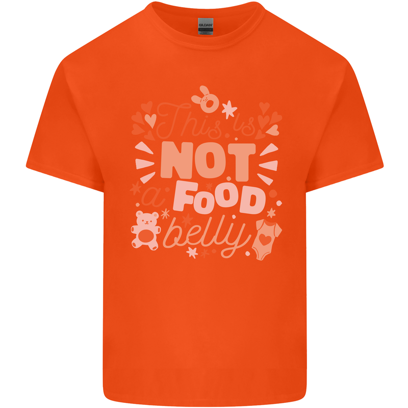 Not a Food Belly New Baby Pregnancy Pregnant Kids T-Shirt Childrens Orange