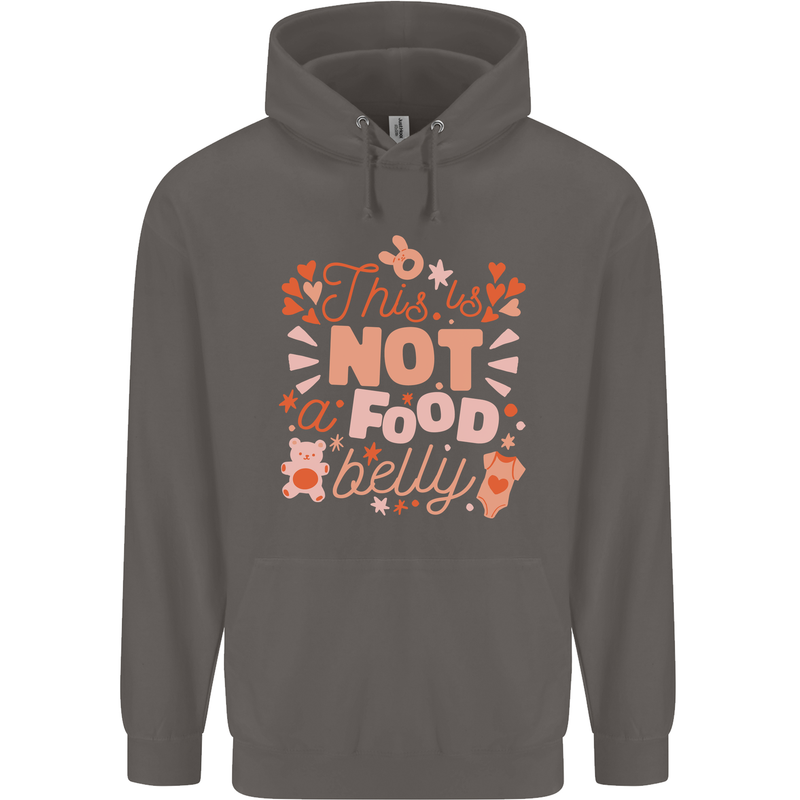 Not a Food Belly New Baby Pregnancy Pregnant Mens 80% Cotton Hoodie Charcoal