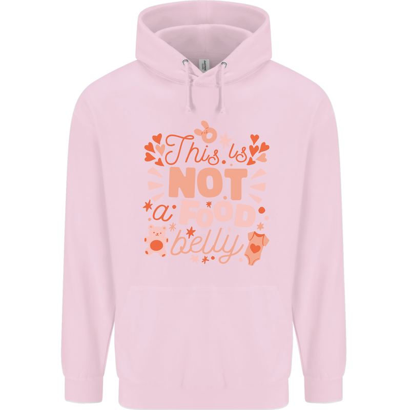 Not a Food Belly New Baby Pregnancy Pregnant Mens 80% Cotton Hoodie Light Pink