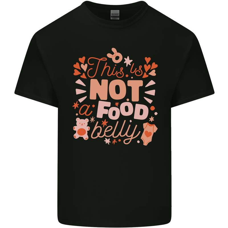 Not a Food Belly New Baby Pregnancy Pregnant Mens Cotton T-Shirt Tee Top Black