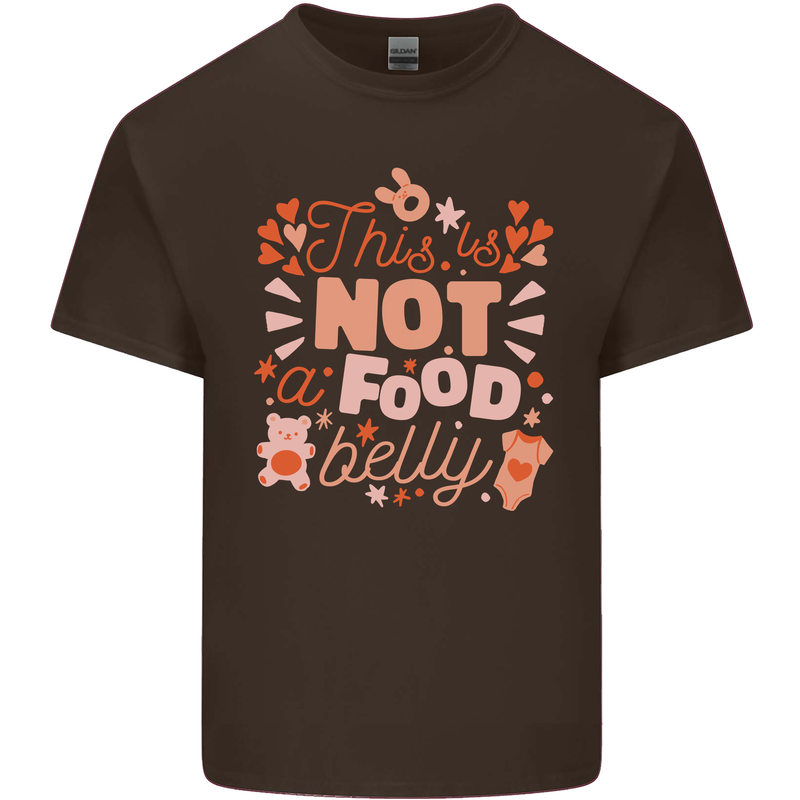 Not a Food Belly New Baby Pregnancy Pregnant Mens Cotton T-Shirt Tee Top Dark Chocolate