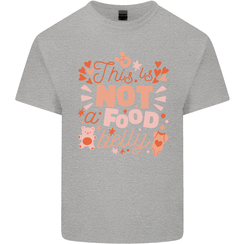 Not a Food Belly New Baby Pregnancy Pregnant Mens Cotton T-Shirt Tee Top Sports Grey