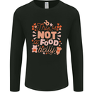 Not a Food Belly New Baby Pregnancy Pregnant Mens Long Sleeve T-Shirt Black