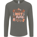 Not a Food Belly New Baby Pregnancy Pregnant Mens Long Sleeve T-Shirt Charcoal