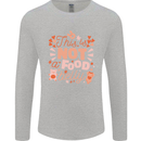 Not a Food Belly New Baby Pregnancy Pregnant Mens Long Sleeve T-Shirt Sports Grey