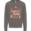 Not a Food Belly New Baby Pregnancy Pregnant Mens Sweatshirt Jumper Charcoal