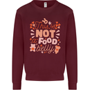 Not a Food Belly New Baby Pregnancy Pregnant Mens Sweatshirt Jumper Maroon