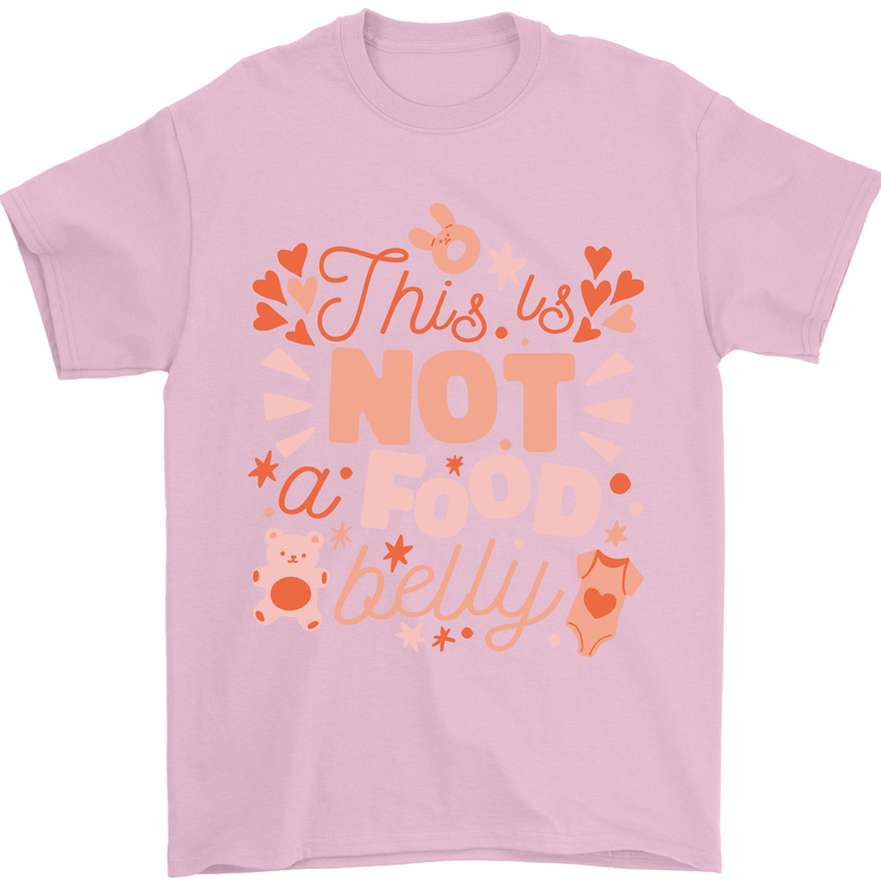 Not a Food Belly New Baby Pregnancy Pregnant Mens T-Shirt 100% Cotton Light Pink