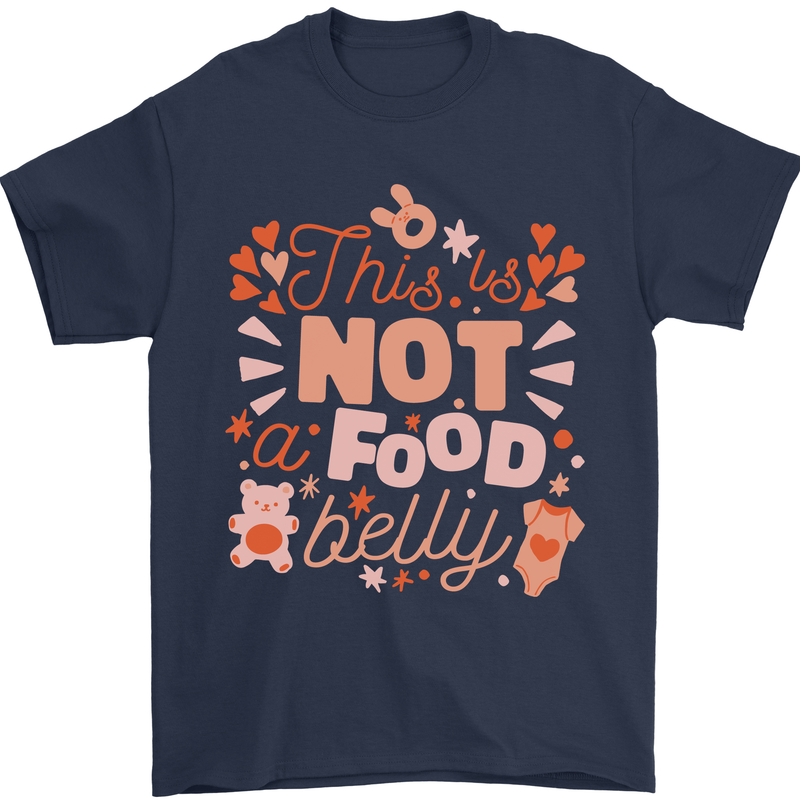 Not a Food Belly New Baby Pregnancy Pregnant Mens T-Shirt 100% Cotton Navy Blue