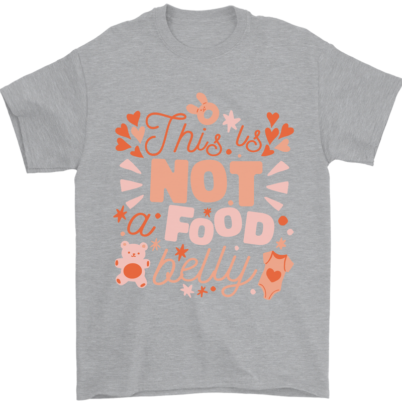 Not a Food Belly New Baby Pregnancy Pregnant Mens T-Shirt 100% Cotton Sports Grey