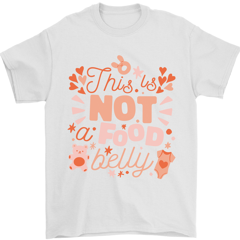 Not a Food Belly New Baby Pregnancy Pregnant Mens T-Shirt 100% Cotton White