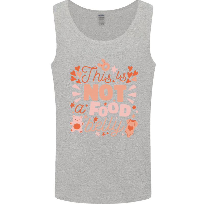 Not a Food Belly New Baby Pregnancy Pregnant Mens Vest Tank Top Sports Grey