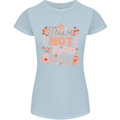 Not a Food Belly New Baby Pregnancy Pregnant Womens Petite Cut T-Shirt Light Blue