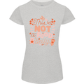 Not a Food Belly New Baby Pregnancy Pregnant Womens Petite Cut T-Shirt Sports Grey