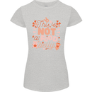 Not a Food Belly New Baby Pregnancy Pregnant Womens Petite Cut T-Shirt Sports Grey