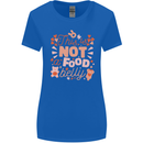 Not a Food Belly New Baby Pregnancy Pregnant Womens Wider Cut T-Shirt Royal Blue