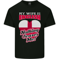 Nothing Scares Me My Wife is English England Kids T-Shirt Childrens Black
