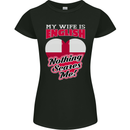 Nothing Scares Me My Wife is English England Womens Petite Cut T-Shirt Black