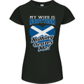 Nothing Scares Me My Wife is Scottish Scotland Womens Petite Cut T-Shirt Black