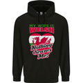 Nothing Scares Me My Wife is Welsh Wales Childrens Kids Hoodie Black