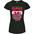 Nothing Scares Me My Wife is Welsh Wales Womens Petite Cut T-Shirt Black