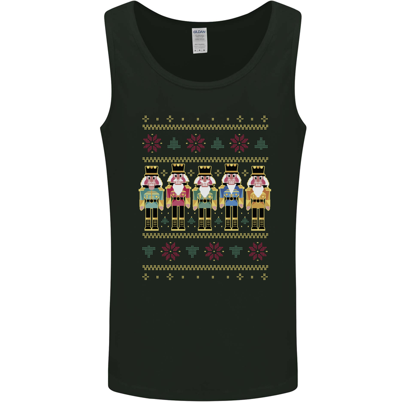 Nutcracker Christmas Xmas Traditional Mens Vest Tank Top Black